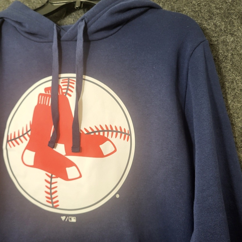 Boston Red Sox MLB Navy Blue Pullover Hoodie Sweatshirt Mens M Logo Graphic